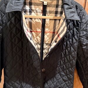 Burberry Brit Diamond Quilted Jacket | Nova Check Lining | Classic Black | US 10